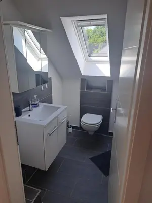 Ein Badezimmer in der Unterkunft Wohnung (Studio) in Hattingen an der Ruhr