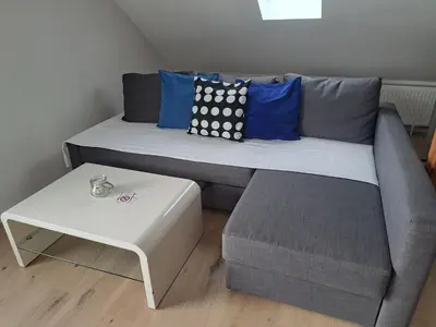 Ein Sitzbereich in der Unterkunft Wohnung (Studio) in Hattingen an der Ruhr