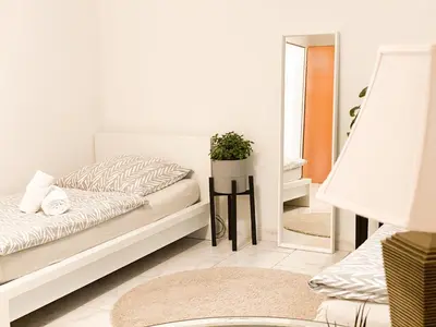 Ein Bett oder Betten in einem Zimmer der Unterkunft Wuppertal/Remscheid - zentral und ruhig gelegen