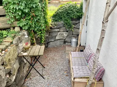 Ein Garten an der Unterkunft Ferienwohnung Green Village