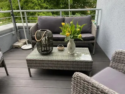 Ein Sitzbereich in der Unterkunft Hygge Haltern