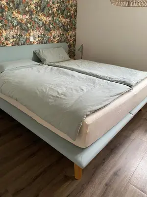 Ein Bett oder Betten in einem Zimmer der Unterkunft Hygge Haltern