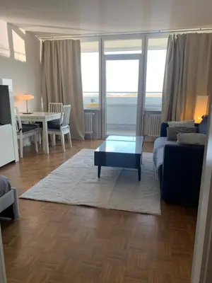 Ein Sitzbereich in der Unterkunft Business Messe Apartment & Wellness Spa