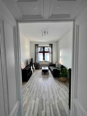 Ein Sitzbereich in der Unterkunft Frisch renovierte Altbau Whg