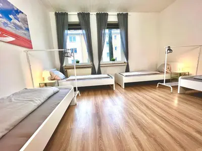 Ein Bett oder Betten in einem Zimmer der Unterkunft Neu: 3 Bedroom w/ 6 Beds in Hagen, 7min to A1