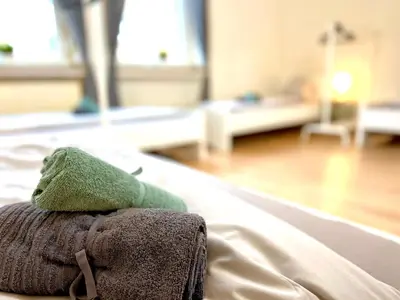 Ein Bett oder Betten in einem Zimmer der Unterkunft Neu: 3 Bedroom w/ 6 Beds in Hagen, 7min to A1