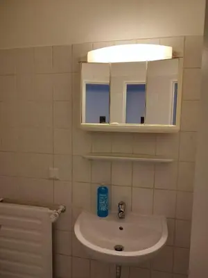 Ein Badezimmer in der Unterkunft Moderne Ferienwohnung Messe Monteurwohnung Business Appartement Ratingen 4-5 P, Flughafen Düsseldorf