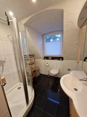 Ein Badezimmer in der Unterkunft Ruhrpottbude - Private Ferienwohnung im Herzen des Ruhrgebiets