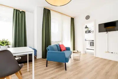 Küche/Küchenzeile in der Unterkunft Centerline Apartments Solingen