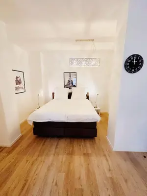 Ein Bett oder Betten in einem Zimmer der Unterkunft Wohngut-City Apt. 1 Zi. 1 DB + 1 EZ 34 qm mit Parkplatz