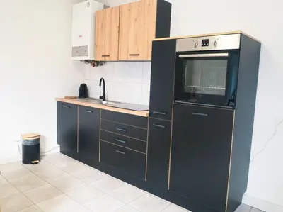 Küche/Küchenzeile in der Unterkunft City Wohnung Zentral 89-10