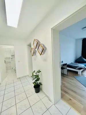 Ein Sitzbereich in der Unterkunft City Wohnung Zentral 85-5