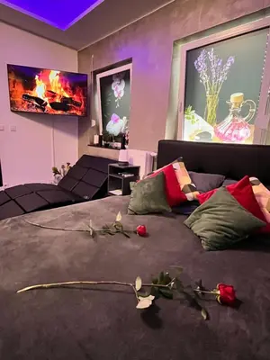 Ein Sitzbereich in der Unterkunft Ferienwohnung SPA Delluxe