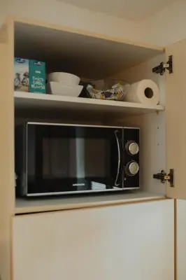 Küche/Küchenzeile in der Unterkunft 40qm Wohlfühl-Apartment im Grünen mit Sorglospaket