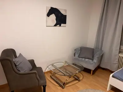 Ein Sitzbereich in der Unterkunft 3 Zimmer Wohnung in Dortmund