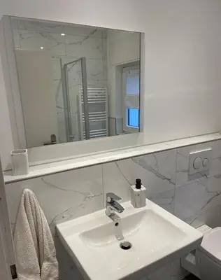 Ein Badezimmer in der Unterkunft Groß, aber gemütlich - citynah