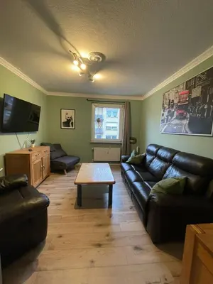 Ein Sitzbereich in der Unterkunft City Wohnung in Haltern gratis Parken, Netflix & Wäschepaket