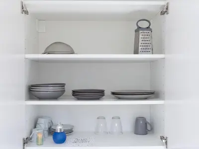 Küche/Küchenzeile in der Unterkunft VAZ Apartments Corporate Living ca 15 Min Messe u HBf