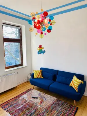 Ein Sitzbereich in der Unterkunft Design Apartment ARTstudio 5 nahe City l Messe l IGA 27