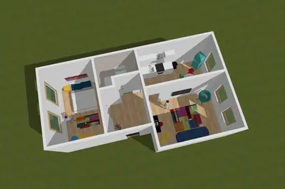 Grundriss der Unterkunft Design Apartment ARTstudio 5 nahe City l Messe l IGA 27