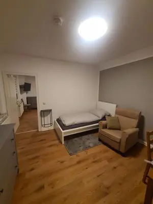 Ein Sitzbereich in der Unterkunft Schöne 2 Zimmer Apartment in Uerdingen Nähe Düsseldorf