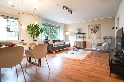 Ein Sitzbereich in der Unterkunft HOMEFY - Holiday Apartment