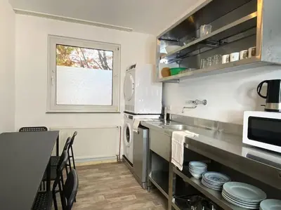 Küche/Küchenzeile in der Unterkunft Meribu D99 Wohnung für Monteure und Arbeiter