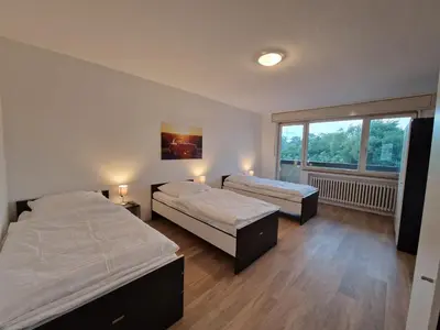 Ein Bett oder Betten in einem Zimmer der Unterkunft Meribu D99 Wohnung für Monteure und Arbeiter