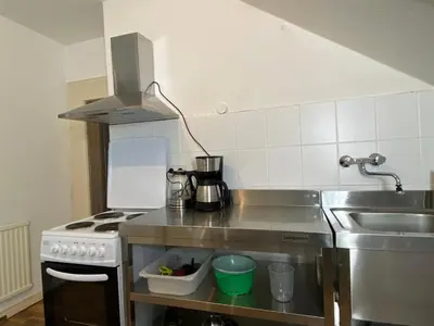 Küche/Küchenzeile in der Unterkunft Meribu D99 Wohnung für Monteure und Arbeiter