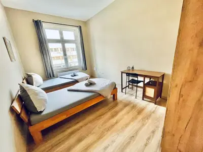 Ein Bett oder Betten in einem Zimmer der Unterkunft Dortmund City Wohnung 85/3