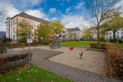 Ein Kinderspielbereich in der Unterkunft Stilvoll & historisch I Kingbetten+Küche+Parkplatz