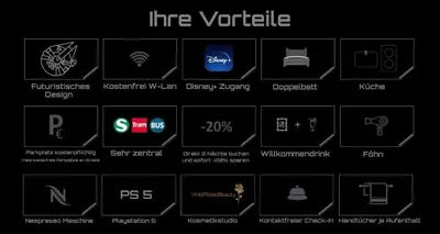 Ein Zertifikat, Auszeichnung, Logo oder anderes Dokument, das in der Unterkunft Themenpartment Starcruiser ausgestellt ist