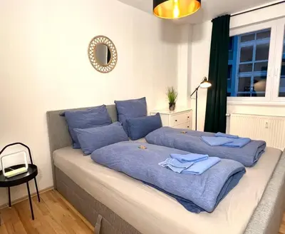 Ein Sitzbereich in der Unterkunft Ruhig & Zentral - 2 Kingsize Betten - Wi-Fi