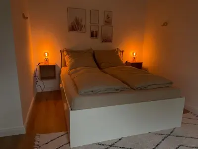 Ein Bett oder Betten in einem Zimmer der Unterkunft Cozy Apartment Blume