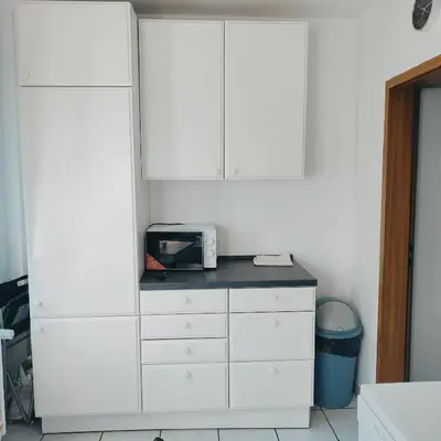Küche/Küchenzeile in der Unterkunft Ferienwohnung Monteurwohnung Messewohnung Duisburg Süd Grenze Düsseldorf 6 Personen