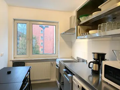 Küche/Küchenzeile in der Unterkunft Meribu E1 Wohnung für Monteure und Arbeiter