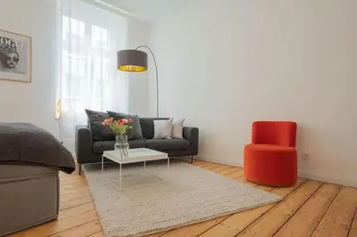 Ein Sitzbereich in der Unterkunft Design Altbautraum in der City - Nähe DUS & Dortmund & Köln & Essen
