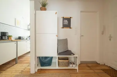 Küche/Küchenzeile in der Unterkunft Design Altbautraum in der City - Nähe DUS & Dortmund & Köln & Essen