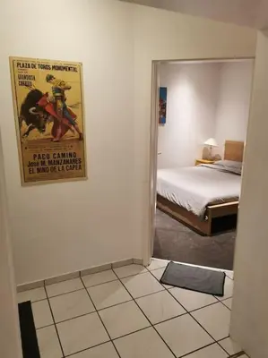 Ein Bett oder Betten in einem Zimmer der Unterkunft EG Wohnung mit eigenem Eingang