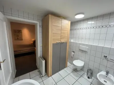 Ein Badezimmer in der Unterkunft EG Wohnung mit eigenem Eingang