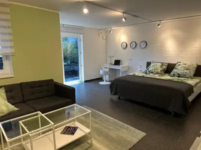 Ein Sitzbereich in der Unterkunft Gäste-Appartement
