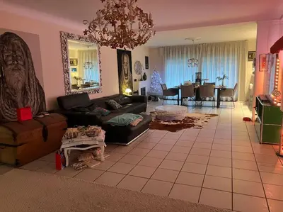 Ein Sitzbereich in der Unterkunft Villa Casa Blanca mit Privatem Schwimmbad 26 grad und Sauna