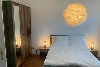 Ein Bett oder Betten in einem Zimmer der Unterkunft Großzügige Wohnung Bochum-Gerthe