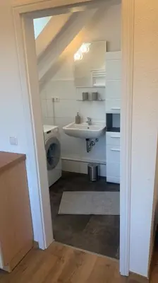 Küche/Küchenzeile in der Unterkunft Großzügige Wohnung Bochum-Gerthe