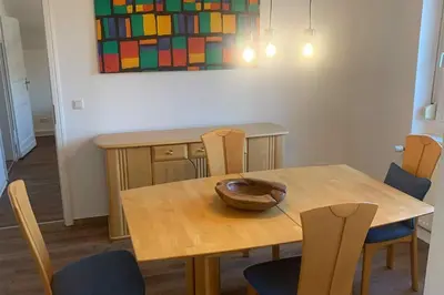Ein Sitzbereich in der Unterkunft Großzügige Wohnung Bochum-Gerthe