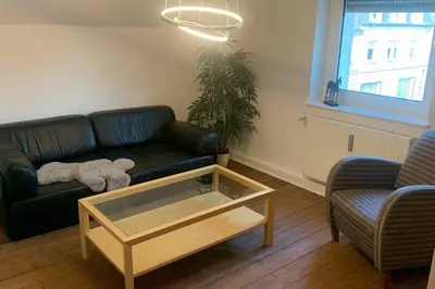 Ein Sitzbereich in der Unterkunft Großzügige Wohnung Bochum-Gerthe