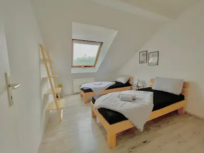 Ein Bett oder Betten in einem Zimmer der Unterkunft Dortmund City Wohnung 85/6