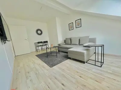 Ein Sitzbereich in der Unterkunft Dortmund City Wohnung 85/6