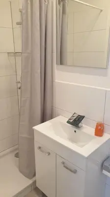 Ein Badezimmer in der Unterkunft Ferienwohnung
