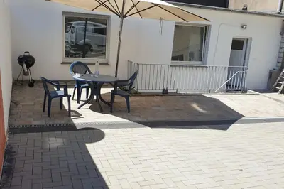 Ein Patio oder anderer Außenbereich in der Unterkunft Ferienwohnung
